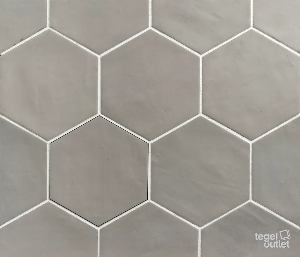 Souk Nomade Grey 13,9×16 – Ape, gelegd vlak met kleurvariatie