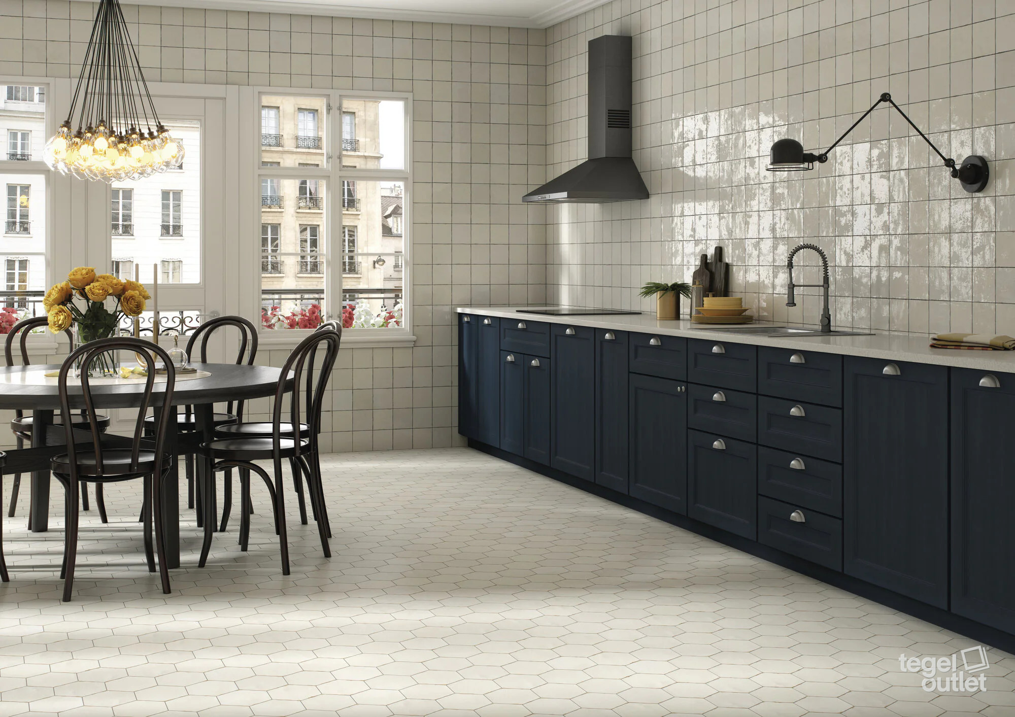 Ape Souk Pearl tegels in een keuken