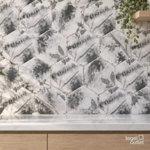 Sfeerimpressie met Souk Touareg Grey Mix 13,9×16 · keuken