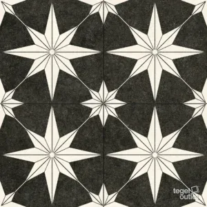 Star Black Antic 45x45: de tegel