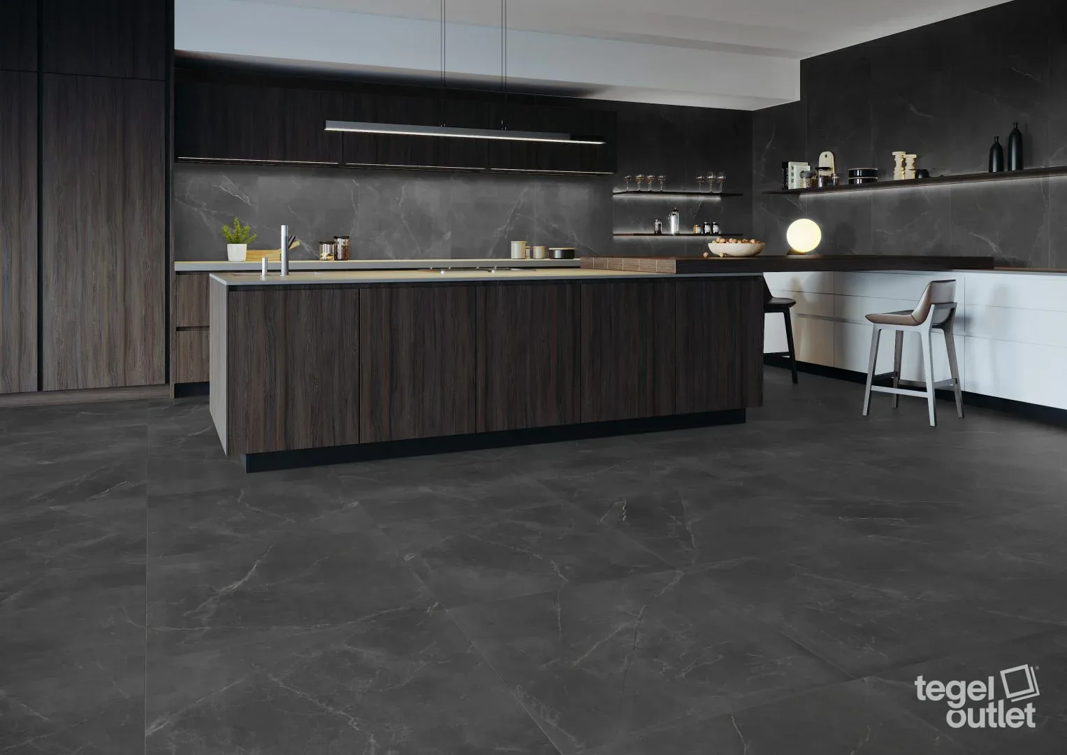 Stonemood Steel 60x60 in een interieur