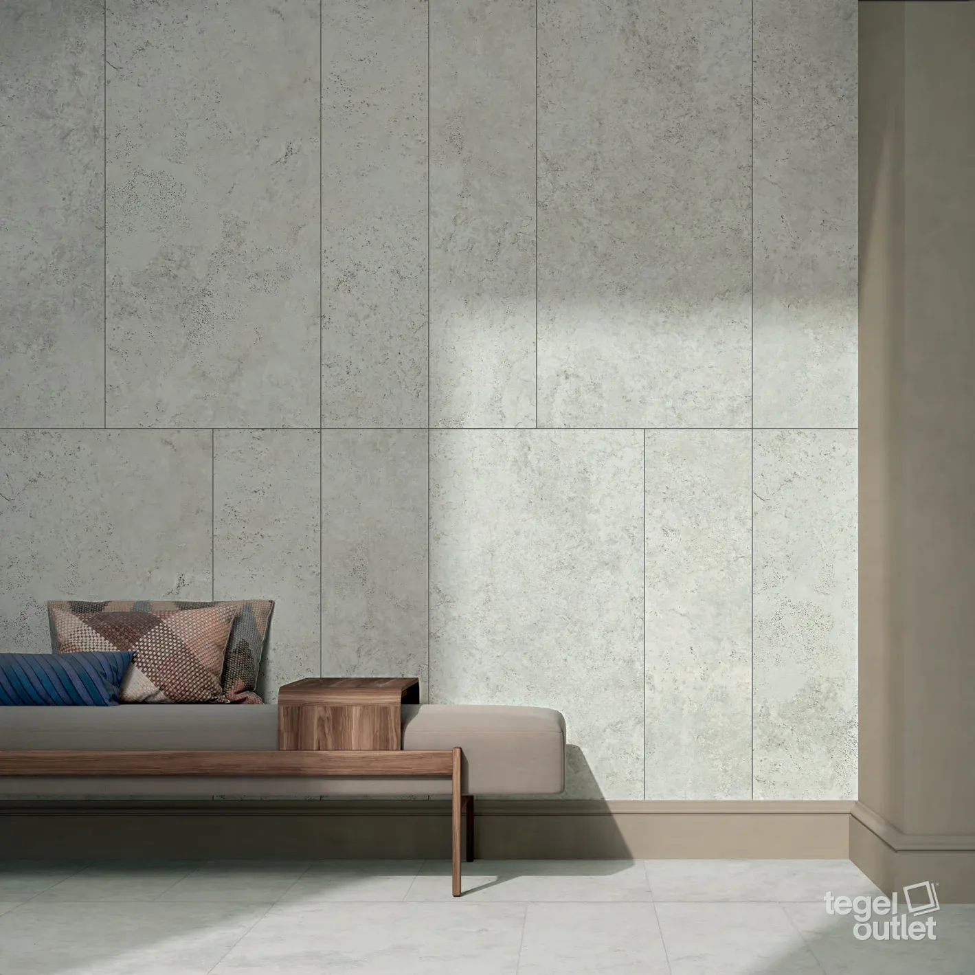 Strade Romane Appia 60x60 in een interieur
