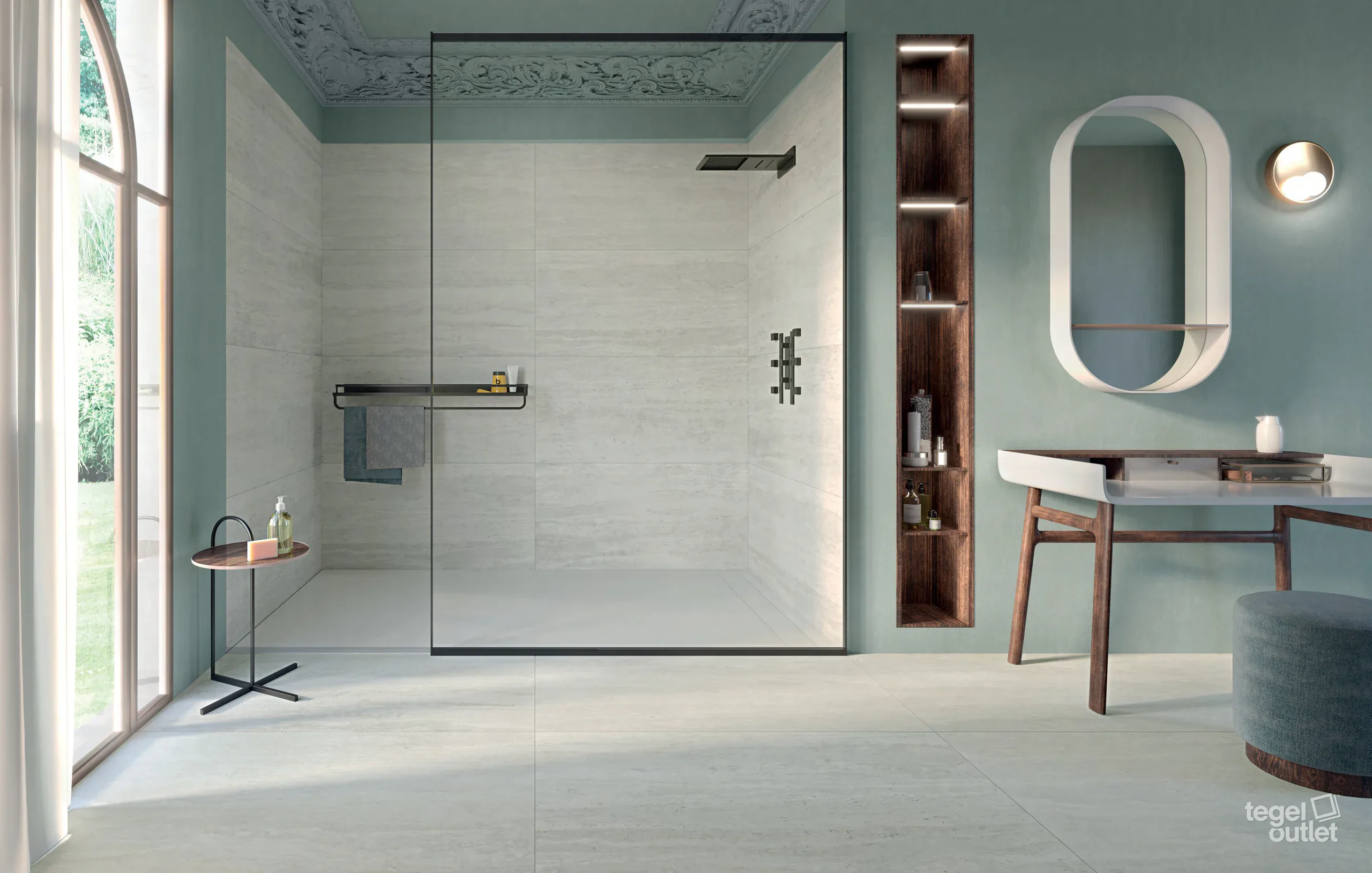 Strade Romane Flaminia 60x60 in een interieur