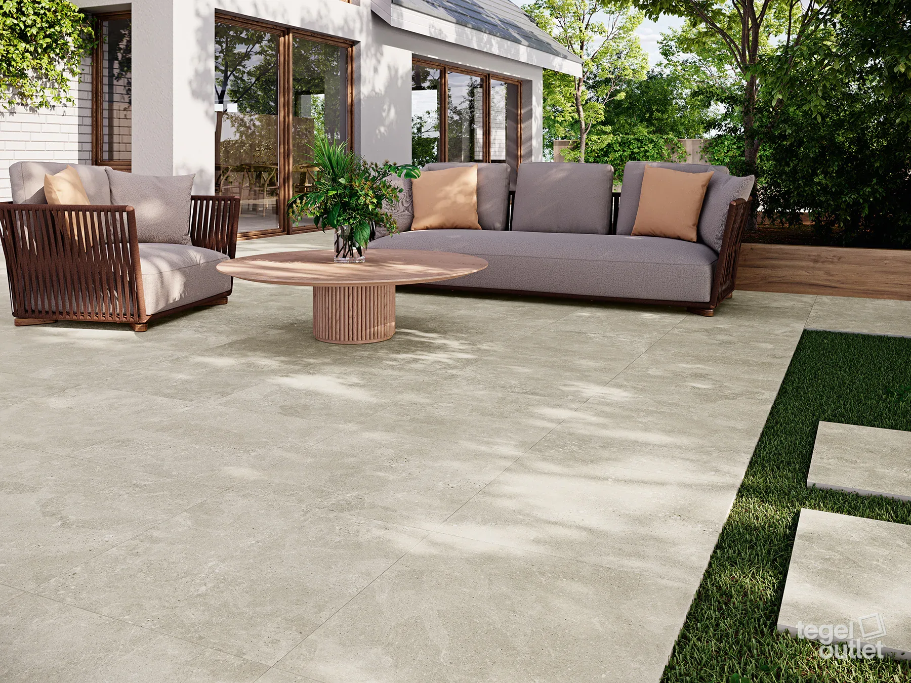 Navarti Street Beige 60×60 2 cm dalles de terrasse