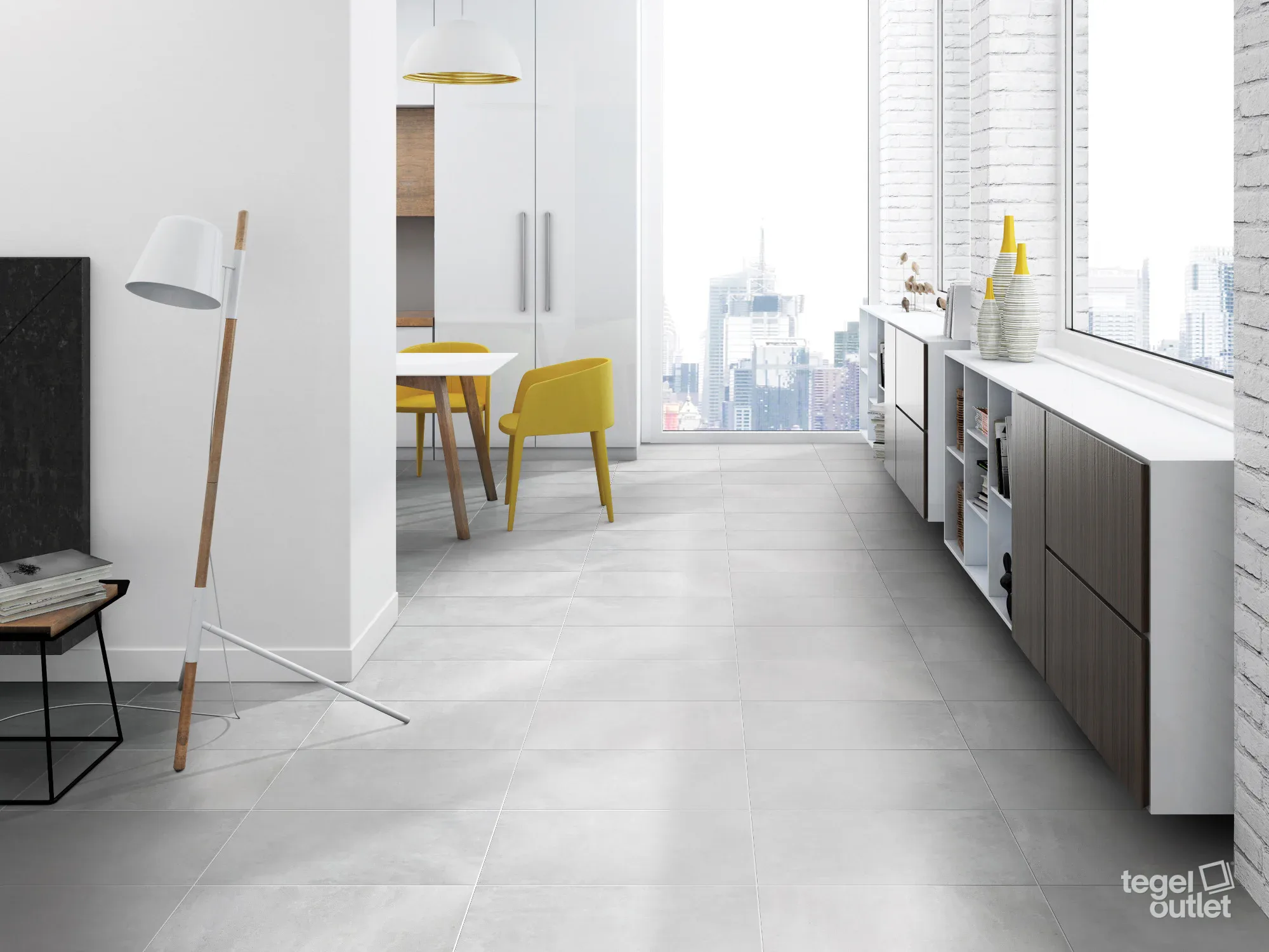 Tassero Bianco 60x120 in een interieur