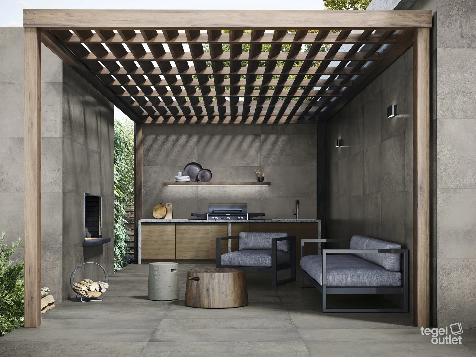 Think Coal 30x60 in een interieur
