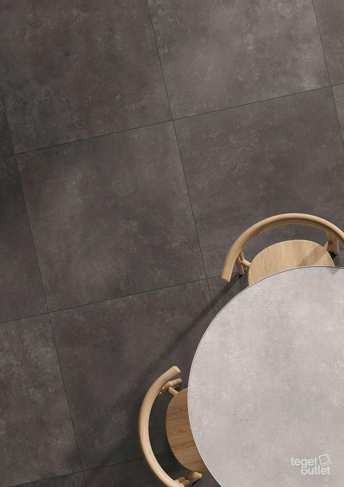 Urban Black 80x80 in een interieur