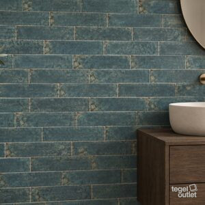 Sfeerimpressie met Vibrant Green 7x28 · badkamer
