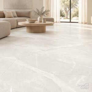 Sfeerimpressie met Vivalto Blanco 120×120 · living