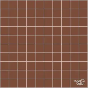 Winckelmans Rouge 10x10 : petits carreaux posés en rouge uni, vus de dessus