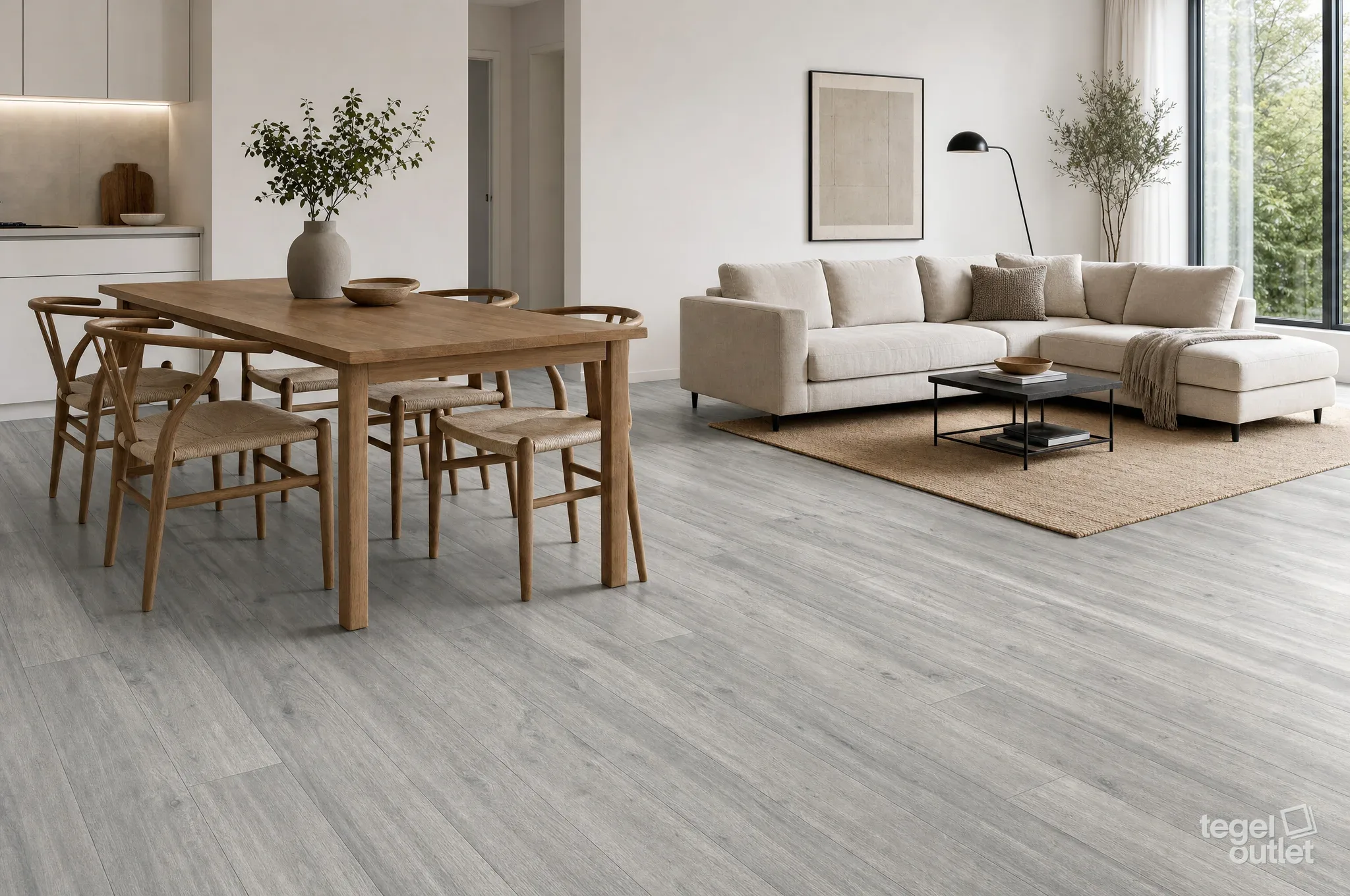 Wood Max Graphite 19.3x120 in een interieur