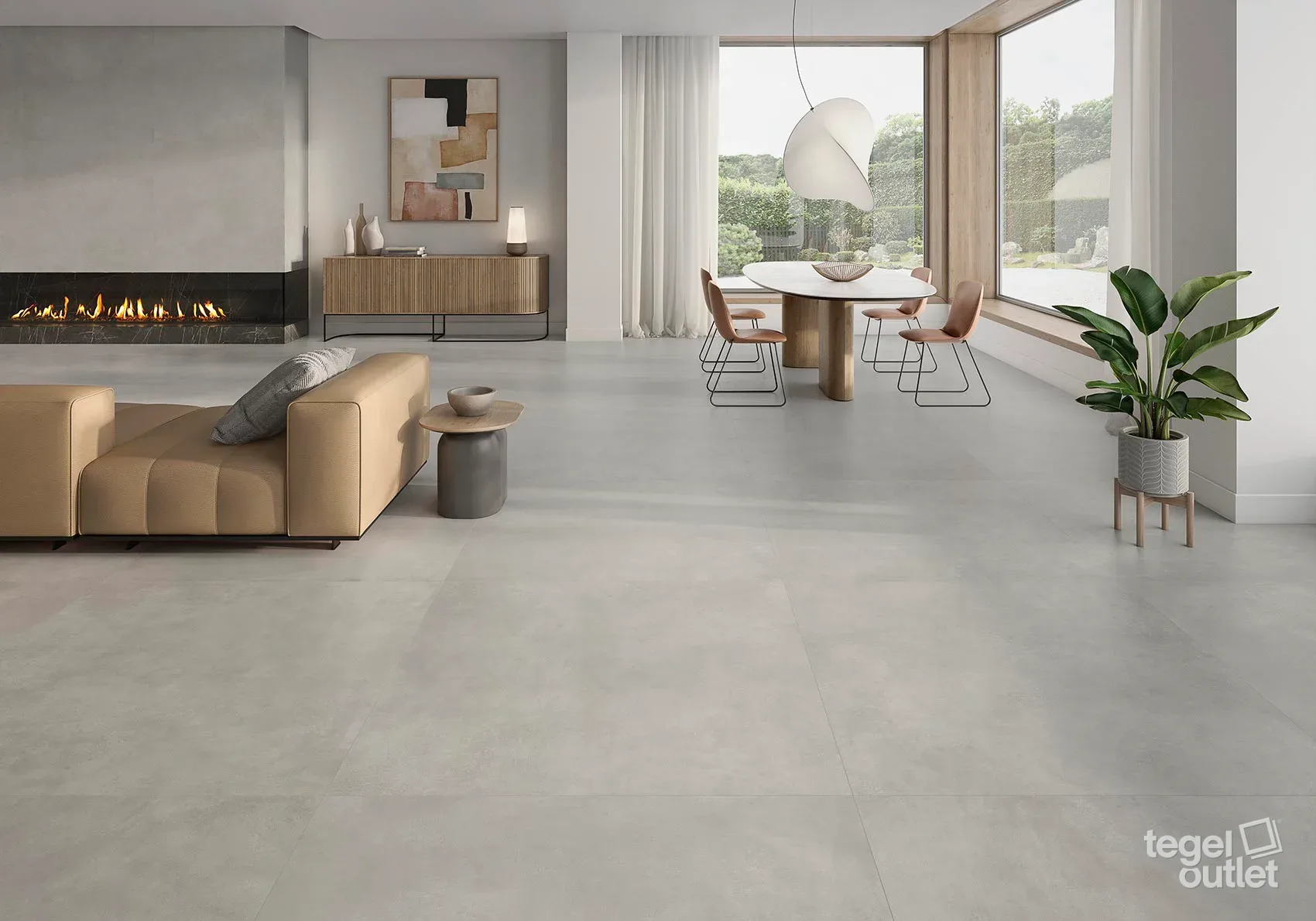 Ziro Perla 45x45 in een interieur