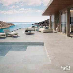 Navarti Ziro Blanco 60×120 terras met zwembad